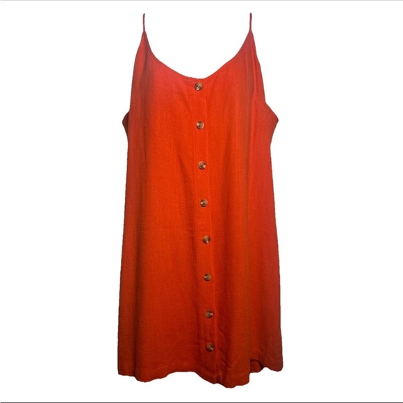 Lulus Women’s Mini Sun Dress XL Spaghetti Sleeveless Linen Pullover Sundress - Picture 1 of 13